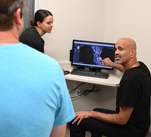 Dr. Seth reviewing imaging